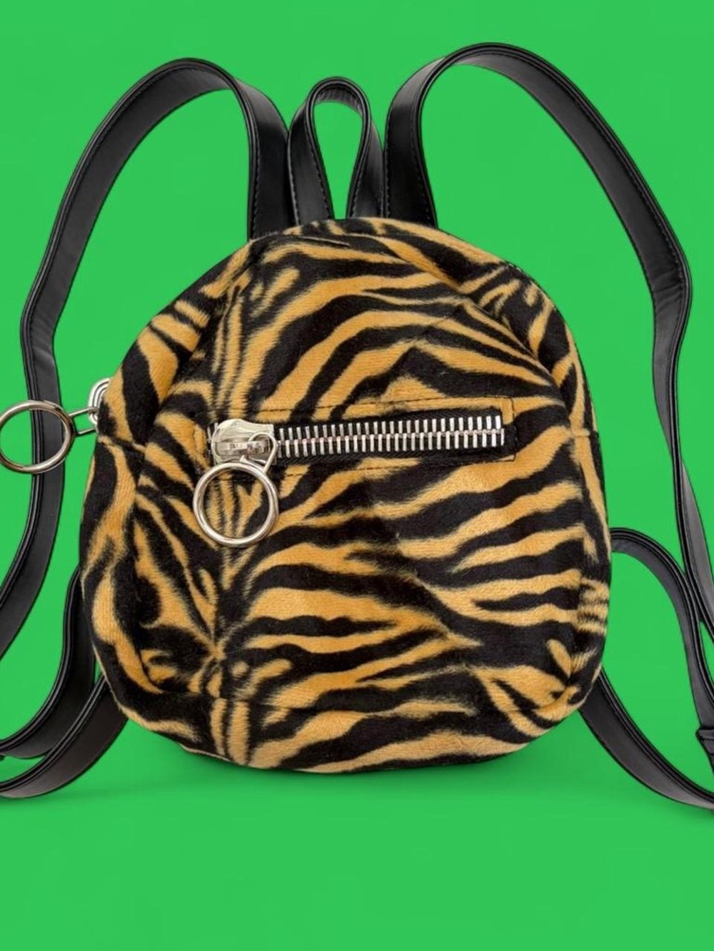 Current Mood Faux Fur Tiger Stripe Mini Backpack